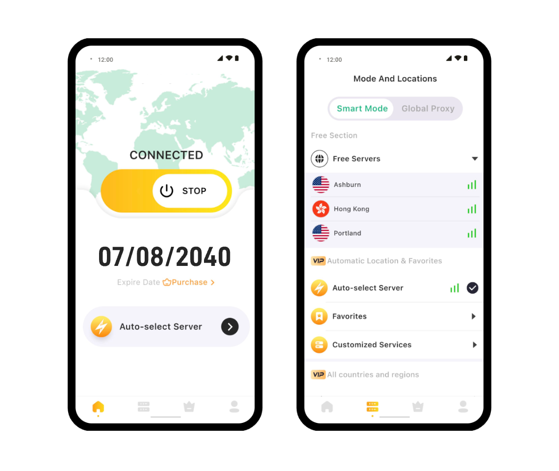 Android client interface screenshot
