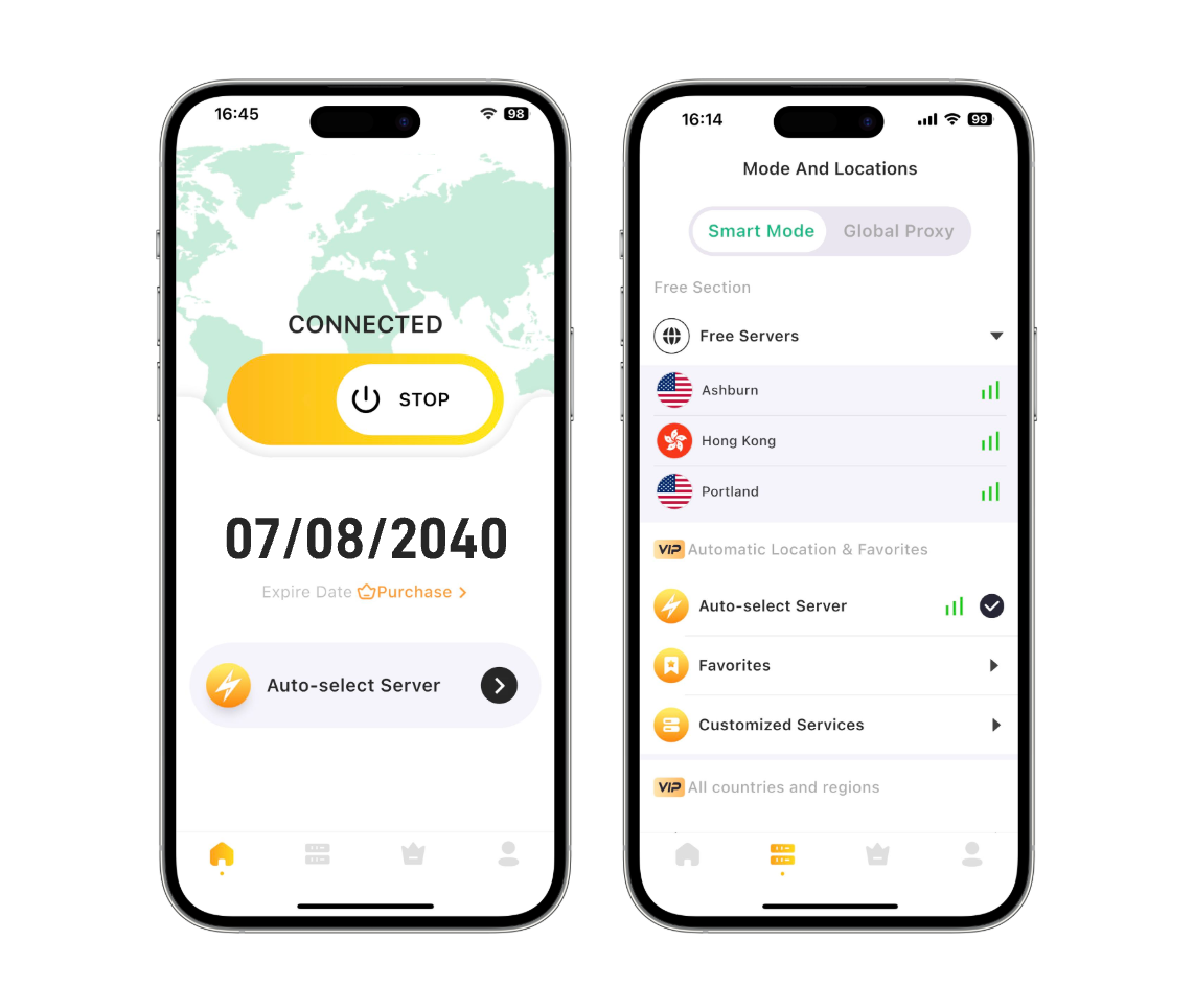 iOS client interface screenshot